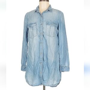 H&M Chambray Denim Shirt Dress Size 4